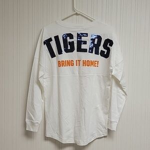 Victoria's Secret Pink Detroit Tigers white sequin shirt women's  sz XS New